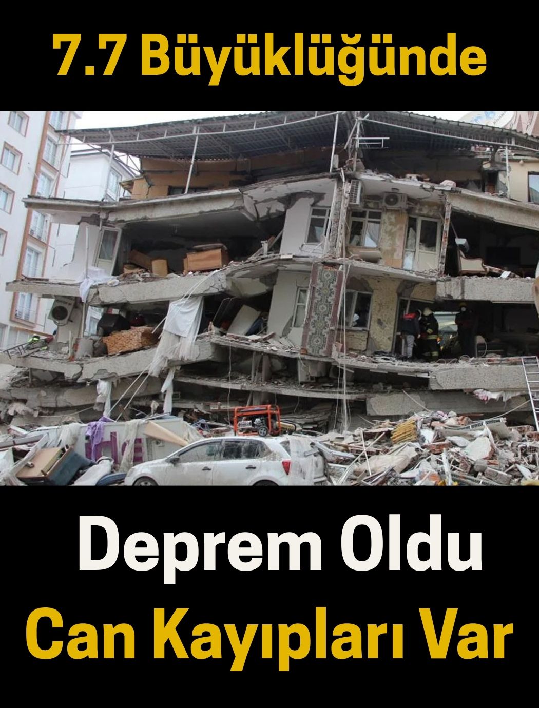 7,7 büyüklüğünde deprem