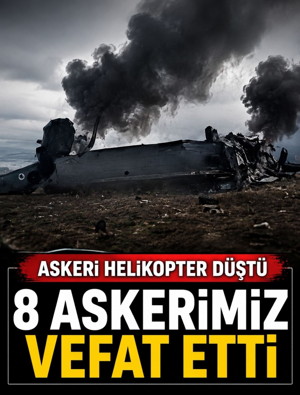 Askeri Helikopter Düştü: 8 Ölü