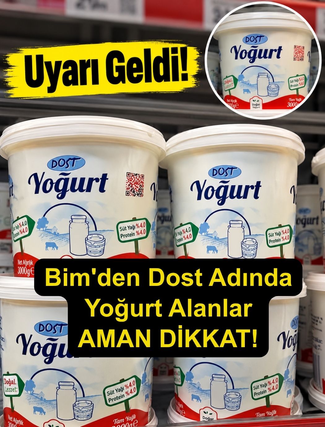 BİM’den Dost yoğurt, süt ve peynir alanlar dikkat!