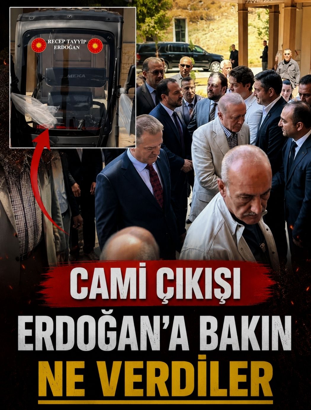 Cami Çıkışı Erdoğan'a Bakın Ne Verdiler