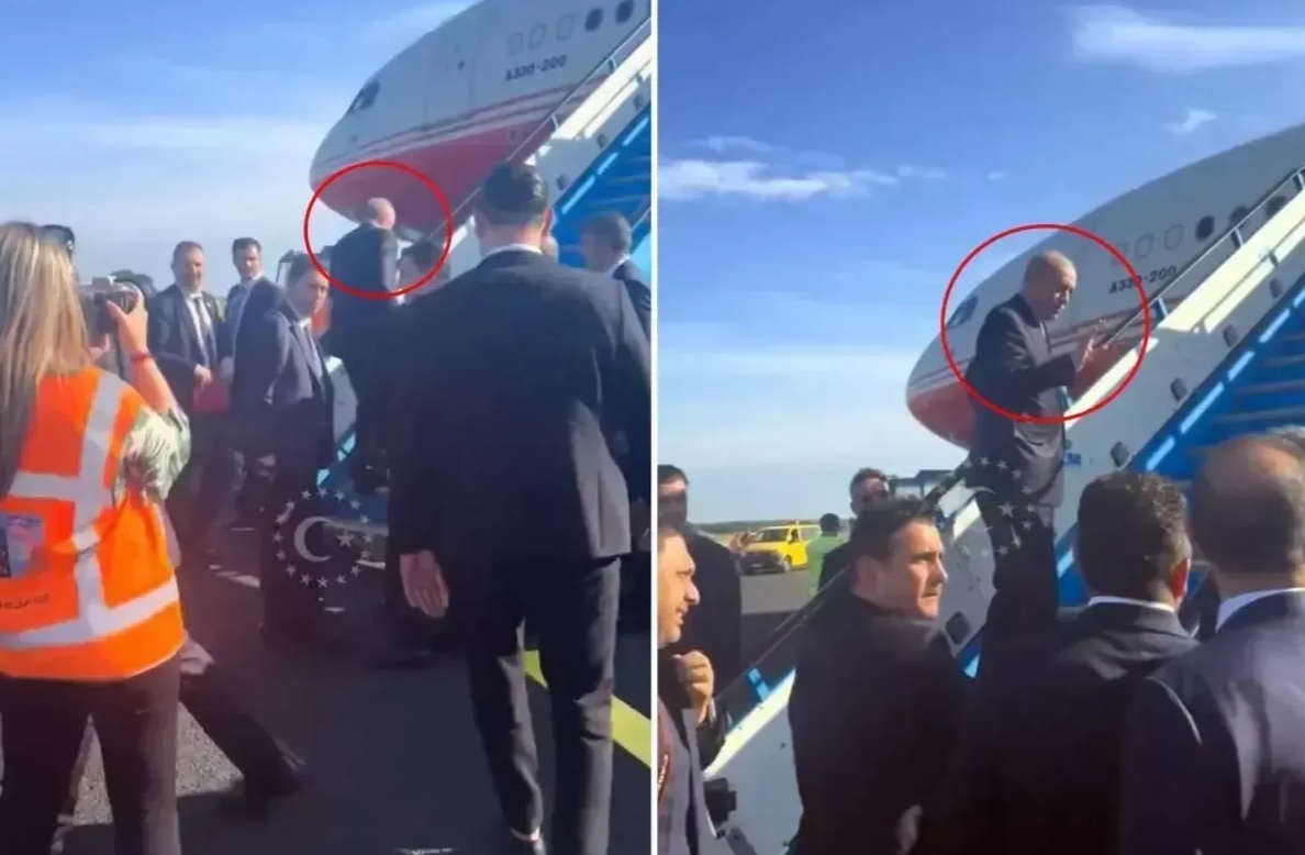 Erdoğan Tam Uçağa Binerken
