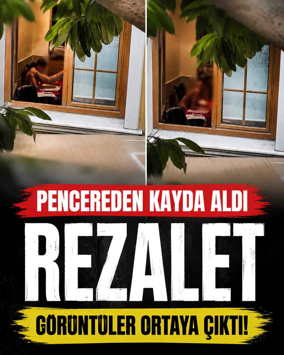 Pencereden Kayda Aldı Rezalet Görüntüler