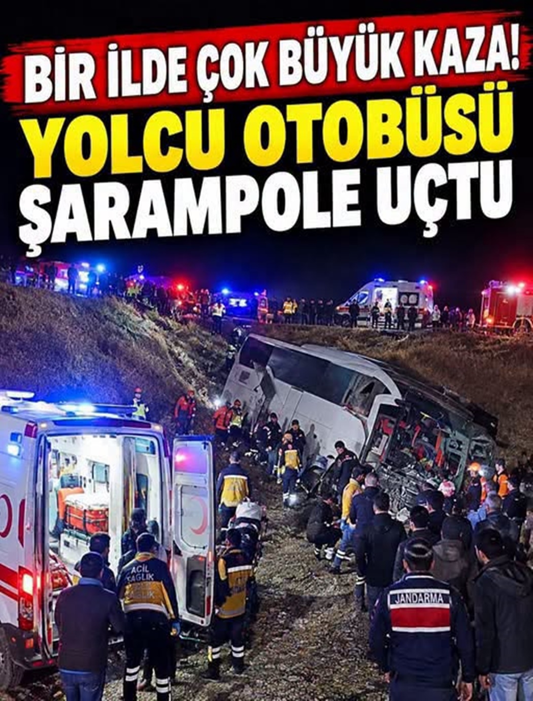 Yolcu otobüsü şarampole uçtu! Bilanço ağır