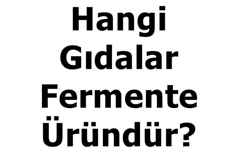 Hangi Gıdalar Fermente Üründür?