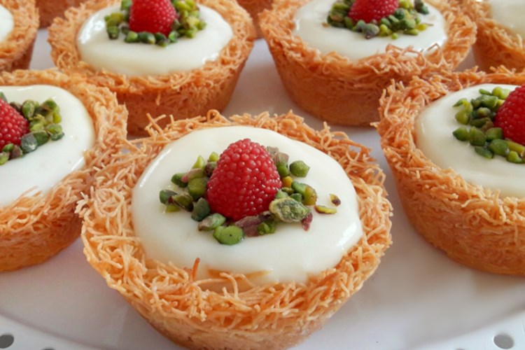 Muffin Kalıbında Kadayıflı Muhallebi Nasıl Yapılır?