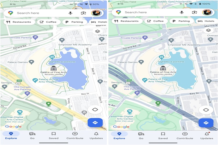 Navigasyonda Mavi Renk Neyi Gösterir?